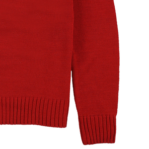 <b>Men's</b> <b>Red</b> White Fleece Stand Collar Long Sleeve Winter Pullover Sporty <b>Sweatshirt</b> with Quick Dry & Breathable Features - Product Image 4