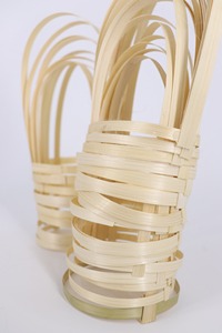 Bamboo Holder Cup Bamboo material cup holder with handle for glass <b>mugs</b> and daily home use Vietnam made - Product Image 4