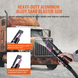 Sandblaster Portátil de Alta Presión de 10 Galones, Tanque de Sandblasting Abrasivo de 60-110 PSI con Kit de Sandblasting con Aire - Product Image 1