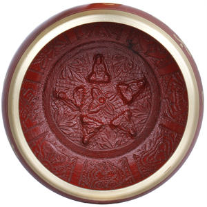 2 Inches Tibétain Bouddhiste Cinq Dhyani Bouddhas Bol chantant en laiton Nouveauté & Creative Home Decoration for Gifting Made in India - Product Image 2