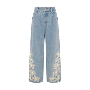 Pantalons en jean pour femmes, vente en gros, personnalisables, coupe ample, broderie et couleur sur mesure - Product Image 4