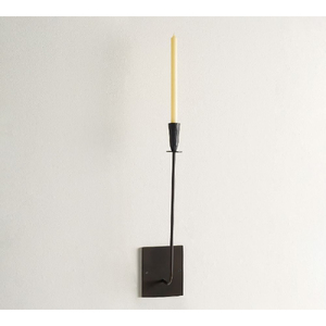 <b>Extendable</b> Iron Metal <b>Wall</b> Mounted Candle Holder Black Finished Perfect For Home Event Bedroom Holiday <b>Lighting</b> Decoration - Product Image 1