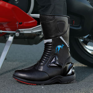 Botas de Motociclismo de Cuero de Diseño Único y Moderno Hechas a Medida para Hombre, Forro de Malla de Primera Calidad, Servicio OEM, Estilo Ciclismo - Product Image 2