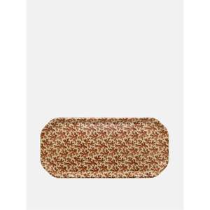 Bandeja Rectangular de Esmalte Hecha a Mano con Estampado de Coral, Plato Decorativo de Metal para Servir Comida, para Decoración de Mesa de Centro en Hogar, Hotel o Restaurante - Product Image 1