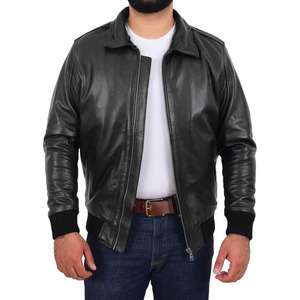 Leather <b>Jacket</b> For <b>Men</b> New Arrival Winter Fashion Design <b>Men</b> Custom Leather Bomber <b>Jacket</b> With <b>Fur</b> Collar - Product Image 4