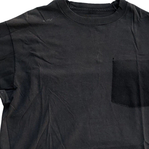 Men's Black Short Sleeve O-Neck <b>T</b>-<b>Shirt</b> With Chest <b>Pocket</b> Regular Fit 100% Cotton Jersey Knitted Casual Style - Product Image 1