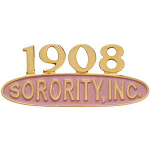   Pin de Solapa Sorority Inc. Rosa y Dorado 1908, Broche Esmaltado, Insignia para Sombrero y Mochila, Accesorio de Joyería, Regalo - Product Image 1