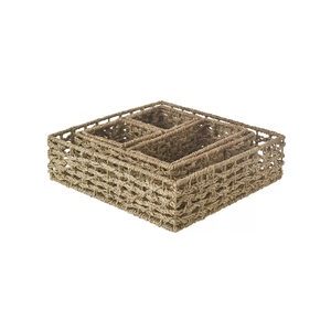 Lot de 5 paniers et bacs de rangement en jonc de mer naturel tressé, pour le rangement et l'organisation, en provenance du Vietnam - Product Image 1