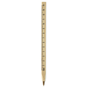 Penna a sfera pubblicitaria in legno per righelli e altre misure di precisione - Product Image 1