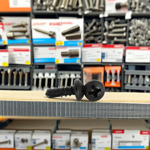 Vis à tête cylindrique Phillips PDC Modèle 11 avec rondelle, en acier au carbone noir, filetage standard Classe 4.8/6.8 DIN/ISO, en pouces - Product Image 1