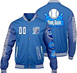 Veste d'hiver confortable pour homme, style Letterman, col montant, logo frontal, coupe-vent, haute qualité, écologique, séchage rapide, respirante - Product Image 1