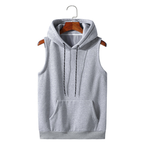 Sweat-shirt à capuche en maille perlée pour homme - Tissu en polyester/coton, coupe classique, imperméable et coupe-vent, idéal pour la salle de sport en été - Product Image 1