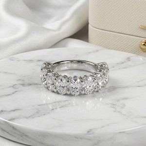 5.25CTW Oval Cut Prong Set Seven-Stone Band <b>Ring</b> - Product Image 1