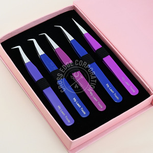 New Design Eyelash Volume Tweezers Isolating <b>Lashes</b> Tweezer Eyelash Extension Handmade Tweezer for <b>Premade</b> Volume Fans Stainless - Product Image 4
