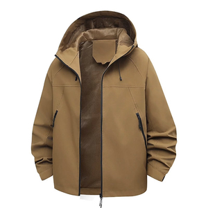 Veste unisexe douce 100% polyester, col montant, résistante à l'eau, fermeture éclair, vêtement d'extérieur, coupe classique, qualité supérieure - Product Image 4