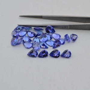 Haute qualité naturel 6x8mm couleur moyenne tanzanite à facettes poire coupe pierres précieuses pour la fabrication de bijoux fournisseur en gros de l'Inde - Product Image 3