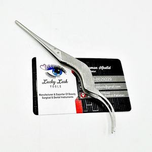 Pince à cils en acier inoxydable personnalisée, outil d'application de cils pointus avec logo personnalisé, haute qualité pour l'application de faux cils - Product Image 4