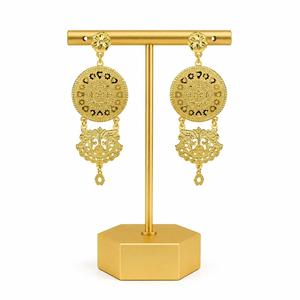 Pendientes Colgantes de Moda Estilo Dubái Chapados en Oro de 14K, 18K, 24K al por Mayor, Juego de Pendientes de Diseño Turco, Joyería Rellena de Oro, Oro Joyería - Product Image 1