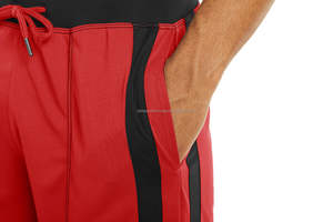 Ensemble de shorts cargo à manches courtes Veste Polyester Nylon Ensemble de shorts coupe-vent Short en maille pour hommes Joggers Fitness Athletic Workout Gym - Product Image 4