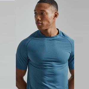 Camiseta Deportiva para Hombre, de Manga Corta, Corte Regular, Cuello Redondo, Ecológica, Transpirable, de Algodón y Fibra de Bambú - Product Image 4