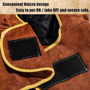 เสื้อผ้าป้องกันการเชื่อมโลหะคุณภาพพรีเมียม ทนทาน ผลิตจากหนังวัวแท้ ผลิตในโรงงาน ปรับแต่งได้ตามต้องการ รองรับ OEM ODM ระดับ B - Product Image 4