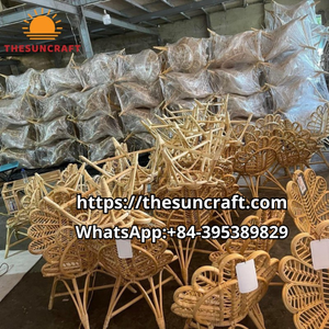 Silla de Comedor de Madera de Diseño Moderno para Hogar, Oficina, Parque, Eventos y Bodas, Silla de Comedor de Ratán Europeo Natural Apilable - Product Image 6