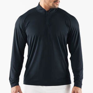 Sudadera informal extragrande para hombre, de poliéster, con cremallera de un cuarto, forro polar, bolsillo frontal en el pecho, lyocell reciclado, elastano, resistente al viento - Product Image 1