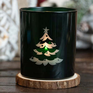 Pot à bougie en verre givré de qualité supérieure avec couvercle en bois, récipient pour bougie parfumée, décoration d'intérieur, cadeau, porte-bougie, logo personnalisé - Product Image 1