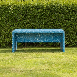 Banco de Jardín Moderno, Impermeable, de Plástico Reciclado, Ecológico, Sostenible y Duradero, de 2 Plazas, para Exteriores y Patios, 4GoodThings - Product Image 5