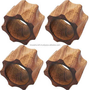 Stylish and Classic Wooden Napkin Rings Modern Traditional Tableware for Daily Use Special Events & Parties - Product Image 6