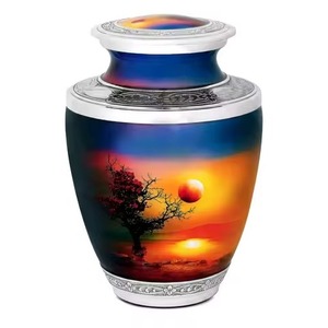Urne funéraire professionnelle pour usage commercial et de gros, modèle Jarre à fleurs Rose Éclosion Noire Nuit, pour niche funéraire - Product Image 3