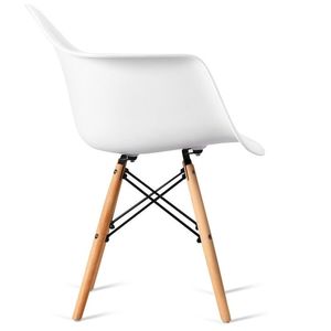 Set di 2 Sedie da Pranzo con Braccioli in Stile Mid-Century Moderno - Product Image 6