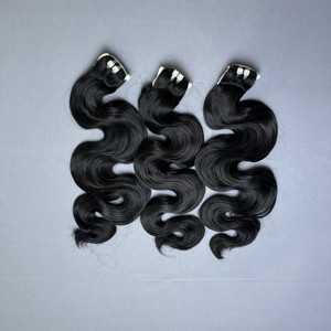 Venta al por mayor de calidad superior de la onda del cuerpo paquetes de cabello humano de color natural de bajo precio sin procesar trama Genius - Product Image 6
