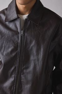 Chaquetas de cuero para invierno con logo frontal, bajo MOQ, precio mayorista, chaquetas de cuero para venta en línea - Product Image 5