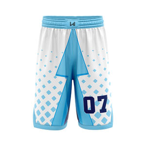 กางเกงบาสเก็ตบอลพิมพ์ลายชื่อทีมตามสั่ง ผ้าโพลีเอสเตอร์ 100% ระบายอากาศได้ดี แห้งเร็ว มีเชือกผูกเอว ชุดยูนิฟอร์มบาสเก็ตบอล - Product Image 5