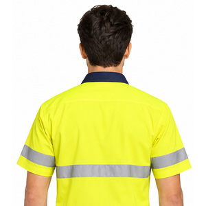 Chemises de travail haute visibilité EAZWEARS pour hommes, vêtements réfléchissants, uniformes de chantier, sourcing, export, fournisseur d'entreprise, ODM privé, sécurité - Product Image 6