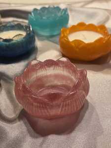 Molde de silicona de resina para portavelas de té con forma de loto, molde de resina para candelabro de flores, herramientas para pasteles - Product Image 3