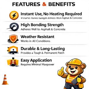 Parche de Asfalto Sunny Patch Grado A1 para Reparación de Agujeros con Punto de Suavidad 49-56 para Construcción de Carreteras - Product Image 3