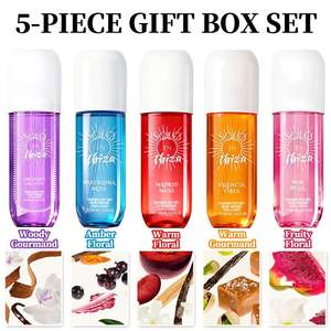Set de Regalo de 5 Perfumes para Cabello y Cuerpo para Mujer, 5 Aromas Dulces y Frescos, 3.4 Oz, Larga Duración, para las Fiestas - Product Image 2