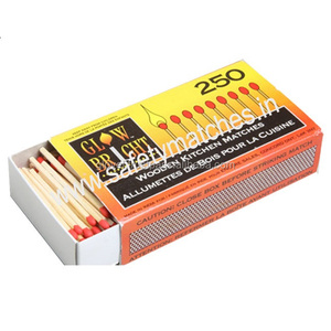 Hot selling Honey combed side friction matches with Wood Safety Match Sticks and Cardboard Kitchen safety matches 220 stick for
