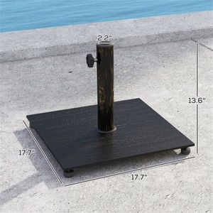 Ombrellone da Giardino Quadrato con Base in Acciaio Inox e Ferro per Patio, Ristorante, Hotel, Spiaggia - Consigliato per la Pioggia - Product Image 3