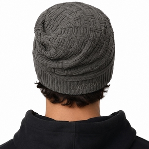 Bonnet en tricot unisexe ample, confort hivernal premium, toucher doux, style urbain, ajustement chaud, usage quotidien, design moderne, mode cosy - Product Image 2