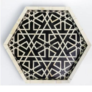 Sous-verre moderne en os incrusté fait main, qualité supérieure, décoration de table, accent décoratif, par Tradebyd - Product Image 5