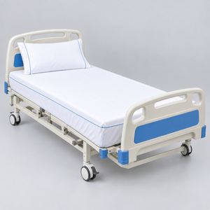 Parure de lit simple la plus vendue, en lin doux, respirante, lavable, 400 fils, écologique, durable, légère, pour lit d'hôpital - Product Image 1