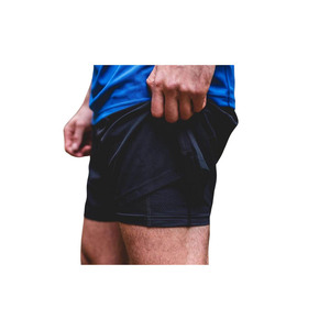 กางเกงกีฬาขาสั้นผู้ชายแบบแห้งเร็วสำหรับวิ่งและออกกำลังกายในยิม พร้อมกระเป๋า  รับผลิตตามสั่ง ปรับแต่งโลโก้ได้ ชุดออกกำลังกาย - Product Image 4