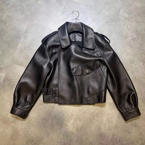 Chaqueta de Cuero Genuino de Piel de Vaca para Mujer, Estilo Bomber, Transpirable, Impermeable y Resistente al Viento - Product Image 2