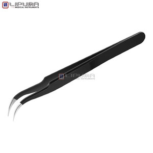 Pinzas de Acero Inoxidable con Logotipo Personalizado Profesional, Herramienta de Belleza de Precisión para Extensiones y Estilizado de Pestañas - Product Image 2