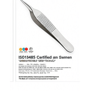 Forceps courbés en acier inoxydable allemand certifiés ISO13485 avec lame droite en titane pour la chirurgie générale - Product Image 3