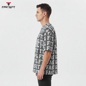 เสื้อยืดผู้ชายทรงโอเวอร์ไซส์ สตรีทแวร์ พิมพ์ลายสกรีน คอกลม ผ้าริบคุณภาพสูง ดีไซน์ใส่สบาย ปี 2026 - Product Image 3