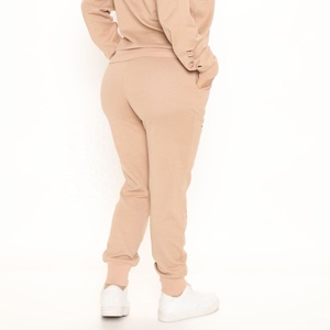 Hot Sale Custom Logo Winter <b>Lace</b> Flat Women's Straight Leg Joggers Drawstring Waist Heavyweight Fleece <b>Elastic</b> Jogger Pant - Product Image 4